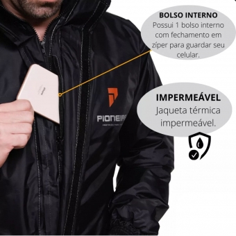 Jaqueta Moto Térmica E Impermeável Masculina Para Chuva E Frio