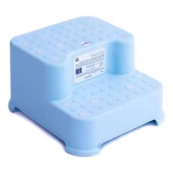 Escada Infantil 2 Degraus Antiderrapante para Vaso Pia Azul
