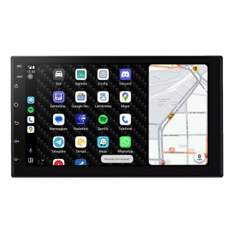 Kit Central Multimídia Android Universal + Cam Re Gps 32Gb