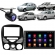 Central Multimidia Android Auto Palio G2 Moldura + Câm Preto