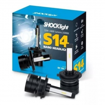 Lâmpada Shockligth Led S14 Nano H15 6000K 12V Headligth