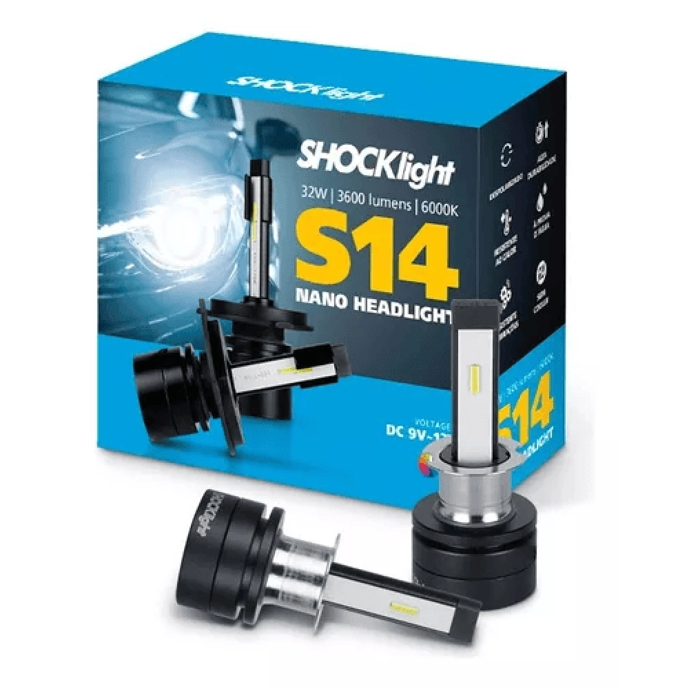 HEADLIGHT S14 NANO H3 6000K 12V 32W 3600LM