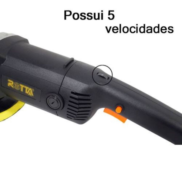 Politriz Gold Rotativa 1400W Brilho Pintura Carro ROTTA 378