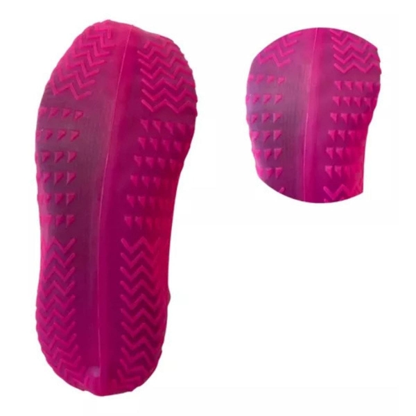 Capa Sapato Impermeável Silicone Tênis Chuva Motoboy Rosa - G