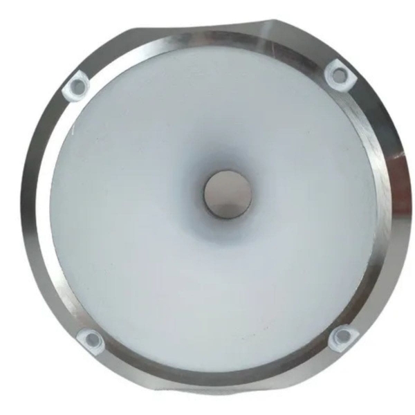 Kit 6 Corneta Cone Curto Rosca Bocal Alumínio Branca 14-25 Som