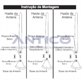 Haste Mega Flex Rosca Interna 6mm com Adaptador HS311