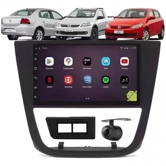 Central Multimídia Android Gol G5 Câmera Ré Bluetooth Espelha