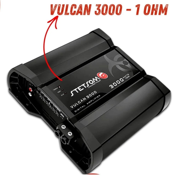 Amplificador Stetsom Vulcan 3000W RMS Digital Mono 2 Ohms