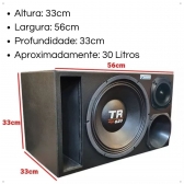 Caixa Trio Vazia Som Automotivo Para Par De 6