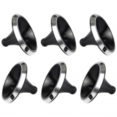 Kit 6 Corneta Cone Curto Rosca Bocal Alumínio Preta 14-25 Som