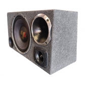 Caixa Trio 12” Completa Horizontal Montada Som Automotivo