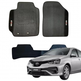 Kit Tapete Emborrachado Toyota Etios 2010 Até 2025 3 Peças