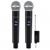 Par Microfones Sem Fio LS302 PK 2.4 Duplo Recarregavel Leson