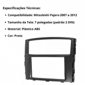 Central Multimídia 2 Din Mp5 Mitsubishi Pajero Câmera Moldura