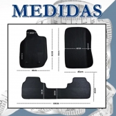 Kit Tapete Emborrachado Ranger Cd 2013 em Diante 3 Peças