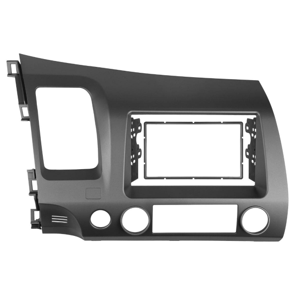 Central Multimidia Android Auto New Civic Moldura + Câm Cinza