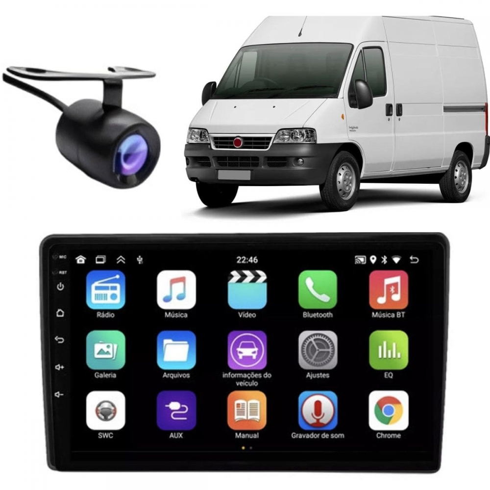 Multimídia Android Carplay 9p 2+32Gb Quadcore Ducato Gps Bt