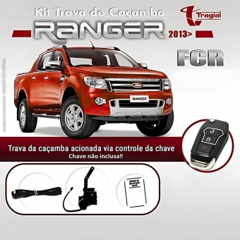 Trava Elétrica Caçamba Ranger 2013 em Diante Tampa Traseira Tragial PAKTFDMN008
