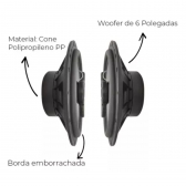 Par Auto Falante De Porta 140 Rms 6 Polegadas Leson Ls6 140w