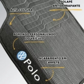 Kit Tapete Emborrachado VW Polo 2018 Até 2025 3 Peças