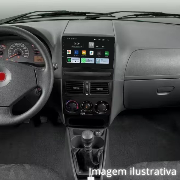 Central Multimídia Android 2 Din Fiat Weekend Moldura 9