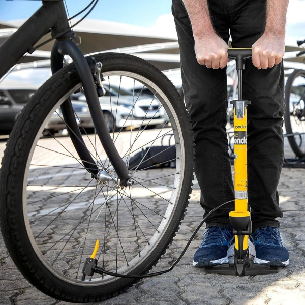 Bomba Encher Pneu Ar Manual Para Carro Moto Bicicleta Vonder