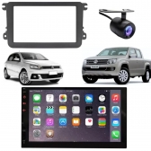 Central Multimídia 2 Din Mp5 Amarok Câmera Moldura Tela PT