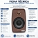Caixa Som Ambiente Bluetooth 70W Leson Imbuia Ativa + Passiva