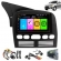 Central Multimidia Android Auto Fiat Siena G1 Moldura + Câm Preto Fosco