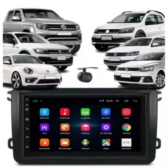 Central Multimídia Android Tiguan 2007/10 Câmera Ré Bluetooth Espelha