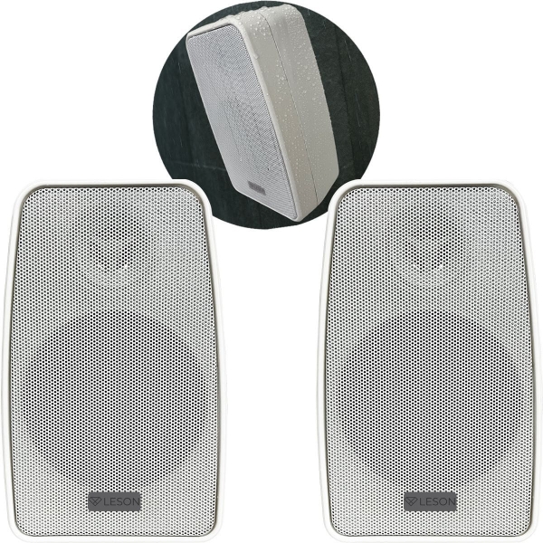 Kit 4 Caixas Som Ambiente Resistente a Água 140w + Receiver