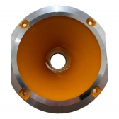 Corneta Cone Curto Rosca Bocal Alumínio Amarela HL 11-25 Som