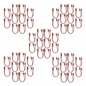 50 Cabos Y Rca 2 Macho 1 Femea Cristal Matte Vermelho