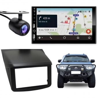 Central Multimídia Carplay Android Dakar Moldura + Câmera PT Fosco