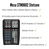 Mesa De Som Automotivo Stetsom Stm0602 12v 2 Canais Stereo