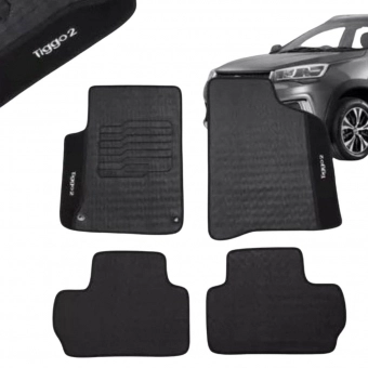 Kit Tapete Emborrachado Cherry Tiggo 2 2018 Até 2021 4 Peças