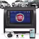 Central Multimídia 2 Din Mp5 Fiat Idea Câmera Moldura