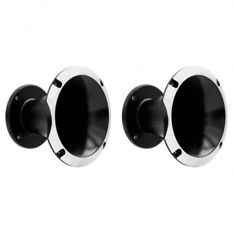 Kit 2 Corneta Cone Curto Rosca Bocal Alumínio Preta 14-50 Som