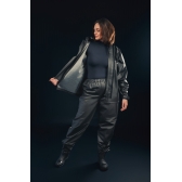Conjunto De Pvc Pop Capuz Com Bolso Preto Pioneira - GG