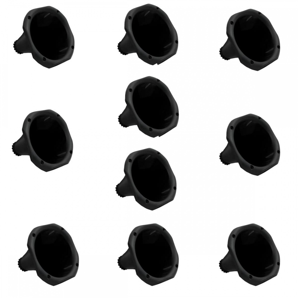 kit 10 Cornetas Preta de Plástico Tamanho Curto Para Driver