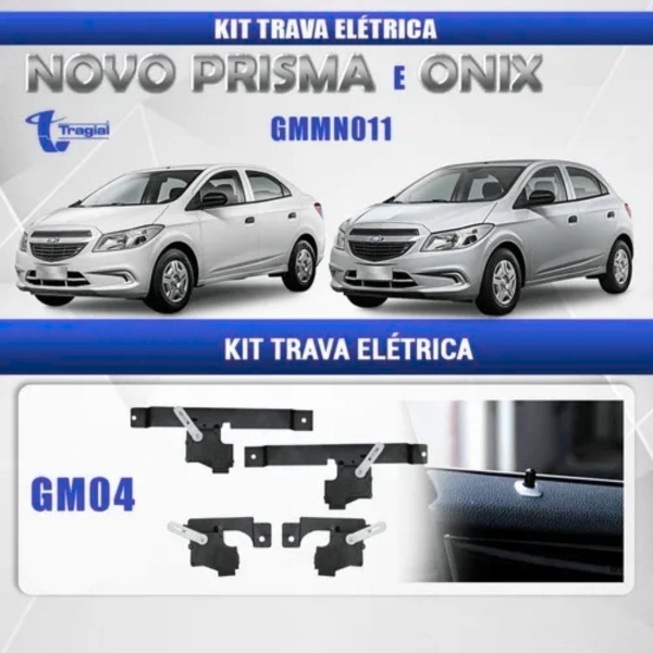 Kit Trava Elétrica Dedicada GM Onix Prisma 4 Portas Tragial PAKTGMMN011
