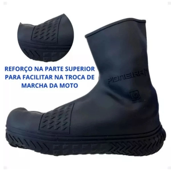 Capa Sapato Impermeável Silicone Tênis Chuva Motoboy Preto - P