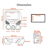Central Multimidia Android Auto Strada G3 Moldura + Câm Cinza Brilhante