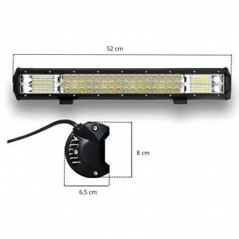 Farol de Milha Barra 96 Led 288W Automotivo Briwax FK-C1288
