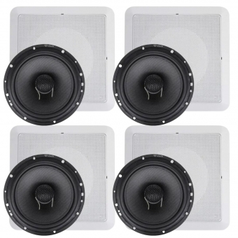 Kit 4 Alto Falantes Leson Coaxial Com Arandela Som Ambiente