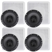 Kit 4 Alto Falantes Leson Coaxial Com Arandela Som Ambiente