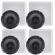 Kit 4 Alto Falantes Leson Coaxial Com Arandela Som Ambiente