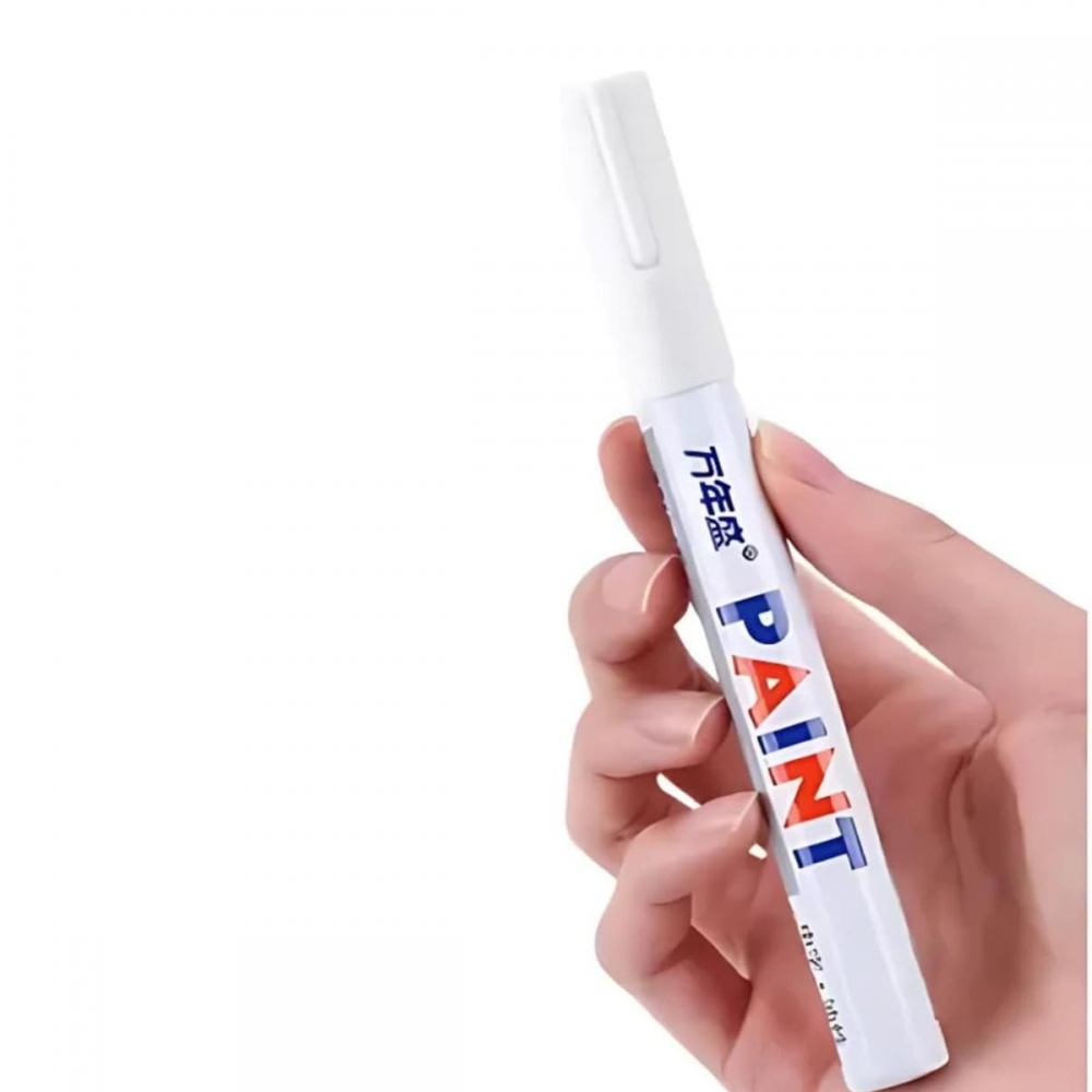 Caneta Tinta Óleo Permanente Prova Dagua Tenis Pneu Tecido - Branco