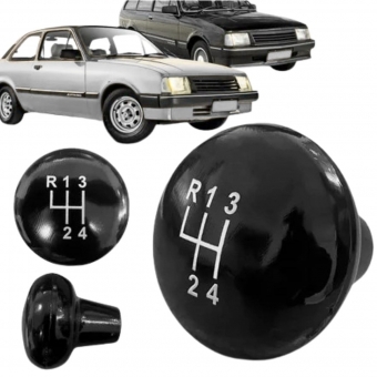 Manopla Bola de Cambio Chevette Marajó 1974 a 1982 Preta