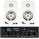 Kit Amplificador 600w Pro Som Ambiente + 2 Caixas Parede Branca